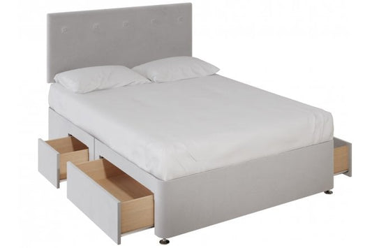 Apple Divan Bed With 4 Drawers - Varied Sizes